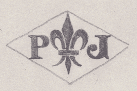French Maker's Mark
NAME: Paul Jean INITIALS: P J SYMBOL: Fleur-de-lys DATES: 1957 - SPECIALITY: Jeweller PLACE: 35 Avenue Paul Sorel, Caen, France