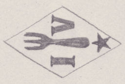 French Maker's Mark
NAME: Isabelle Venner INITIALS: I V SYMBOL: Fork and star DATES: 1903 - SPECIALITY: Jeweller PLACE: 145 rue du Temple, Paris, France