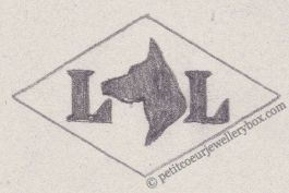 French Maker's Mark
NAME: Lucien Low INITIALS: L L SYMBOL: Wolf’s head DATES: 1944 - SPECIALITY: Jeweller PLACE: 32 Notre-Dame-de-Nazareth, Paris, France