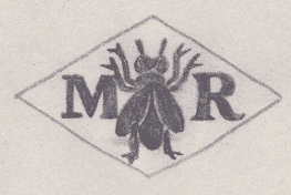 French Maker's Mark
NAME: Michel Rudnicki INITIALS: M R SYMBOL: Bee DATES: 1913 - SPECIALITY: Jeweller PLACE: 5bis rue des Haudriettes, Paris, France