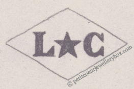 NAME: Lère Cathelain INITIALS: L C SYMBOL: Star DATES: 1888 - 1910 SPECIALITY: JewellerPLACE: 93 boulevard de Sébastopol, Paris, France
