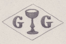 French Maker's Mark
NAME: Gabriel Gallice INITIALS: G G SYMBOL: Chalice DATES: 1944 - SPECIALITY: Silversmith PLACE: 45 rue du Couëdic, Paris, France