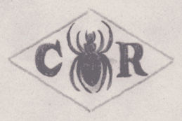 French Maker's Mark
NAME: Céline Raiser INITIALS: C R SYMBOL: Spider DATES: 1953 - SPECIALITY: Jeweller PLACE: 62 rue Lafayette, Paris, France