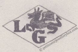 French Maker's Mark
NAME: Louis Gasselin INITIALS: L G SYMBOL: Dragon DATES: 1920 - SPECIALITY: Jeweller PLACE: 6-8 rue du Trésor, Paris, France