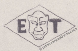 French Maker's Mark
NAME: Eric Tapponi INITIALS: E T SYMBOL: Mask DATES: 1959 - SPECIALITY: Jeweller PLACE: 38 rue de Clignancourt, Paris, France