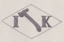 French Maker's Mark
NAME: Israël Kallik INITIALS: I K SYMBOL: Hammer DATES: 1926 - SPECIALITY: Jeweller PLACE: 40 rue Championnet, Paris, France