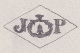 French Maker's Mark
NAME: Joseph Pompeï INITIALS: J P SYMBOL: Door knocker DATES: 1918 - SPECIALITY: Jeweller PLACE: 177 rue Saint-Maur, Paris, France
