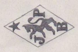 French Maker's Mark
NAME: Jean Pierre Nicolas Bibron INITIALS: J P B SYMBOL: Lion and star DATES: 1809 - ~ 1819 SPECIALITY: Silversmith PLACE: Paris, France