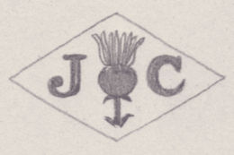 French Maker's Mark
NAME: Julien Camus INITIALS: J C SYMBOL: Thistle DATES: 1907 - 1924 SPECIALITY: Jeweller PLACE: 22 rue de Bretagne, Paris, France