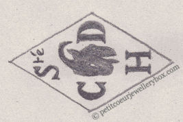 French Maker's Mark
NAME: Société Chevrier Huot Didelot INITIALS: Sté C H D SYMBOL: Goat’s head DATES: 1943 - SPECIALITY: Jeweller PLACE: 51 rue de Vivienne, Paris, France