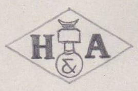 French Maker's Mark
NAME: Hespel & Amouroux INITIALS: H & A SYMBOL: Engine DATES: 1920 - 1925 SPECIALITY: Jeweller PLACE: 18 rue des Quatre-Fils, Paris, France