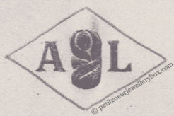 French Maker's Mark
NAME: Alfred Langlois INITIALS: A L SYMBOL: Swaddled baby DATES: 1920 -  SPECIALITY: Jeweller PLACE: 9 chemin du Bac, Chatou, France