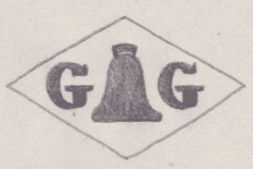 French Maker's Mark
NAME: Guillotte & Gailloux INITIALS: G G SYMBOL: Bell DATES: 1936 - SPECIALITY: Jeweller PLACE: 12 rue de Vaucouleurs, Paris, France