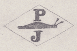 French Maker's Mark
NAME: Pierre Jolly INITIALS: P J SYMBOL: Slug DATES: 1876 - 1894 SPECIALITY: Jeweller PLACE: 178 rue Saint-Jacques, Paris, France