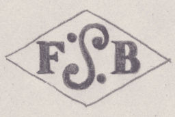 French Maker's Mark
NAME: François Berliand INITIALS: F B SYMBOL: S and 2 dots DATES: 1918 - SPECIALITY: Jeweller PLACE : 19 rue Michel le Comte, Paris, France