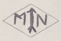 French Maker's Mark
NAME: Marius Nicoud INITIALS: M N SYMBOL: Arrow DATES: 1900 - 1903 SPECIALITY: Jeweller PLACE: 13 rue Monsigny, Paris, France