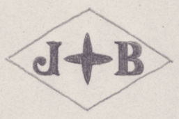 French Maker's Mark
NAME: Jean Blot INITIALS: J B SYMBOL: 4-pointed star DATES: 1946 - SPECIALITY: Jeweller PLACE: 13 boulevard Gambetta, Rouen, France