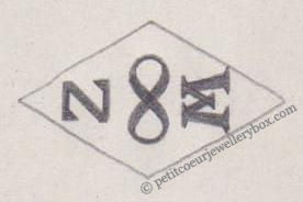 French Maker's Mark
NAME: Zoltan Madars INITIALS: Z M SYMBOL: ∞ DATES: 1951 - SPECIALITY: Jeweller PLACE: 19 boulevard de Créteil, Saint-Maur-des-Fossés, France