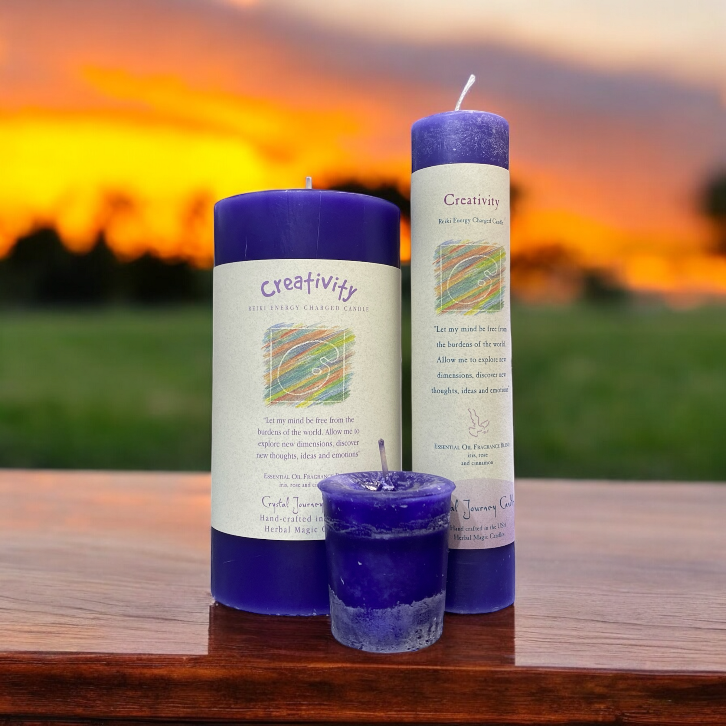 Creativity Reiki Energy Charged Candle