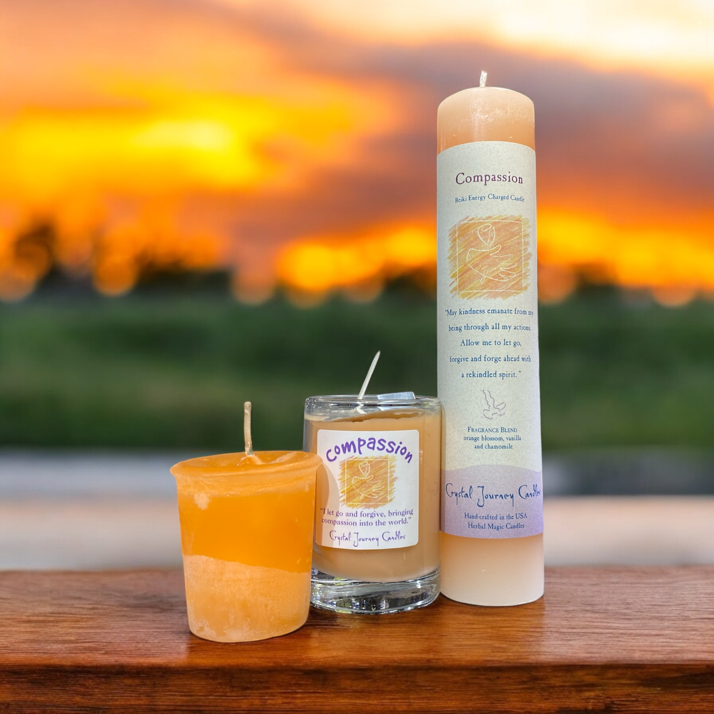 Compassion Reiki Energy Charged Candle
