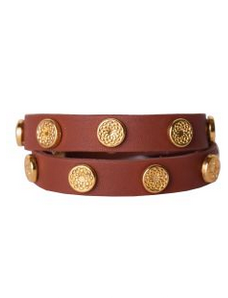 Thumbnail: Assorted colored leather wraps w G/S studs