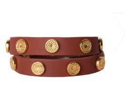 Thumbnail: Assorted color Leather wraps with G/S studs