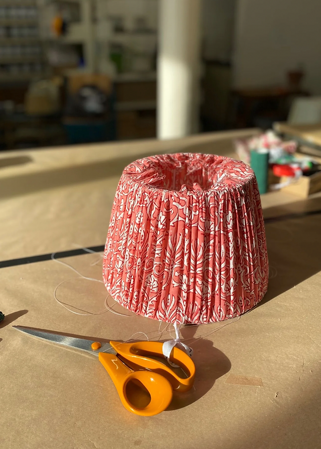 Gathered Lampshade Making, With A Pleated Lining, Minerva Workshop