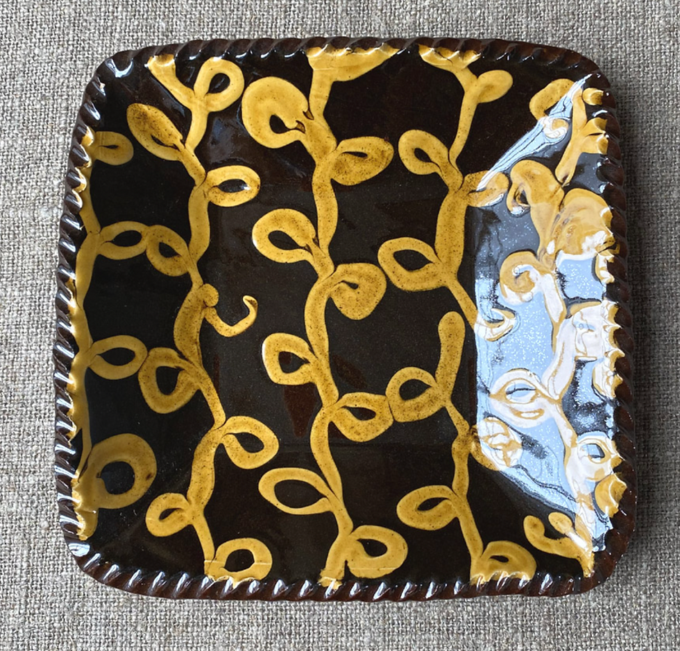 Tinsmiths, Matt Grimmitt – Square Slipware Dish MGSD11, £86