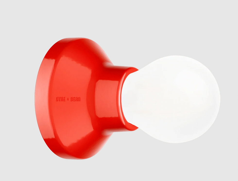 Dyke & Dean, Red Ceramic Wall & Ceiling Lamp, £39.95
