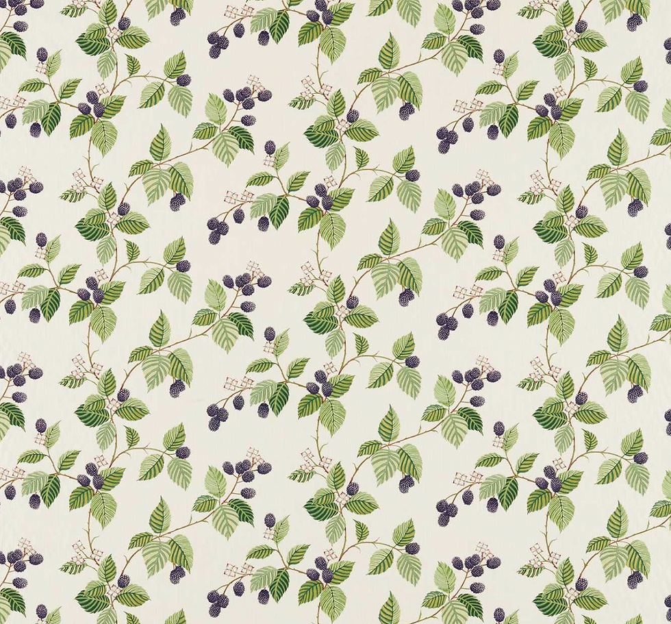 Sanderson, Rubus, Fabric, Blackberry, £85