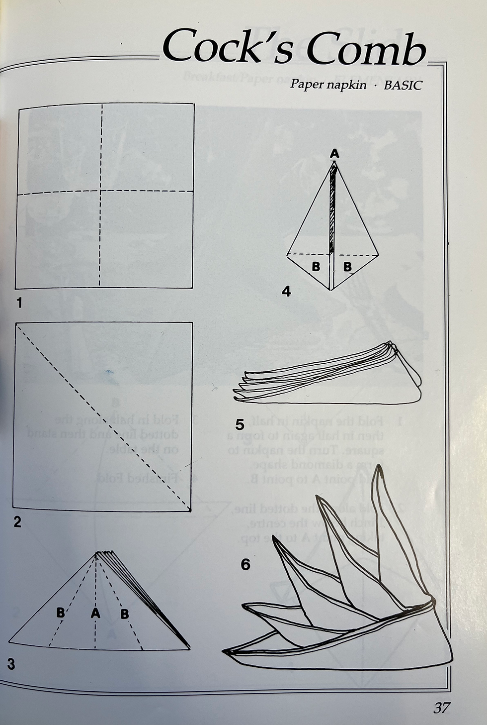 Image Credit: Napkin Folding By James Ginders - Cock's Comb
