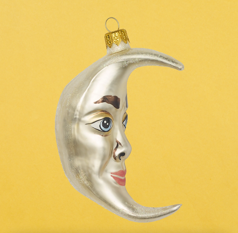 Choosing Keeping  Christmas Ornament, Half Moon Face, £45