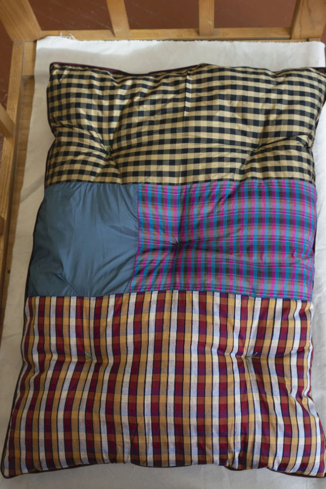 100% Silk Shop, La Réunion, Patchworked Cushion, £274