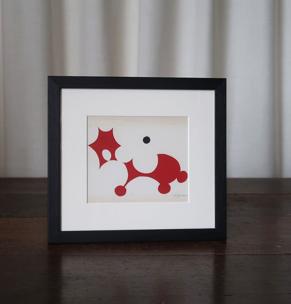 Framed Composition, Silkscreen By Pierre Olofsson, Signed