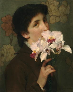 Orchids, Sir Lawrence Alma Tadema, 1879, oil on panel © Private Collection, USA. Photo courtesy of t