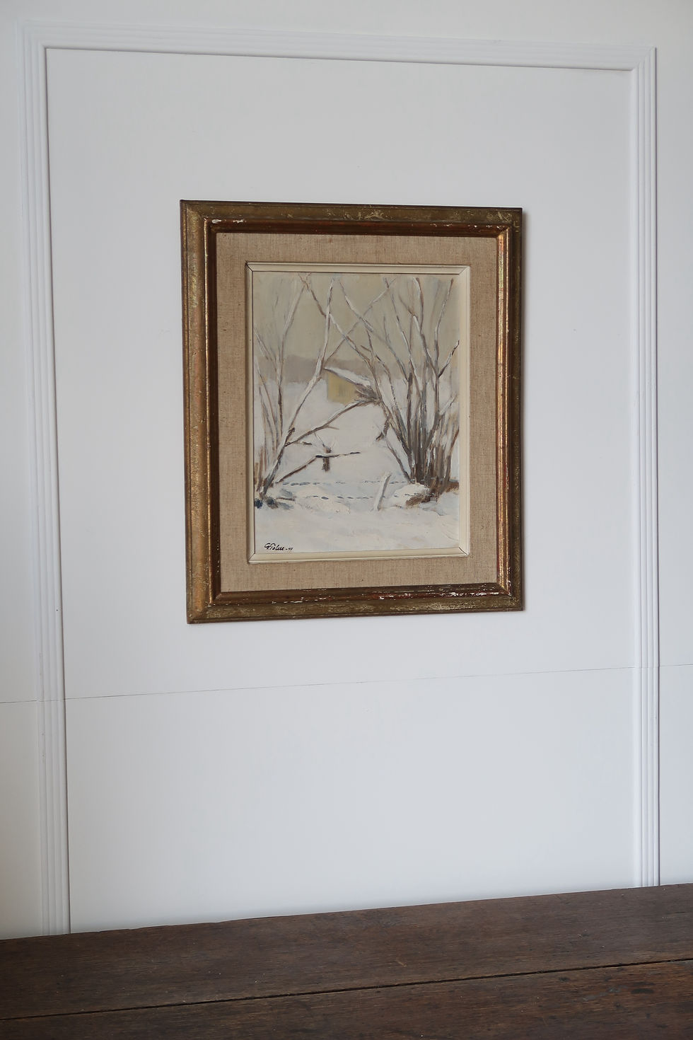 Thumbnail: Framed Oil On Panel By Gunnar Palm, Signed & Dated - 49