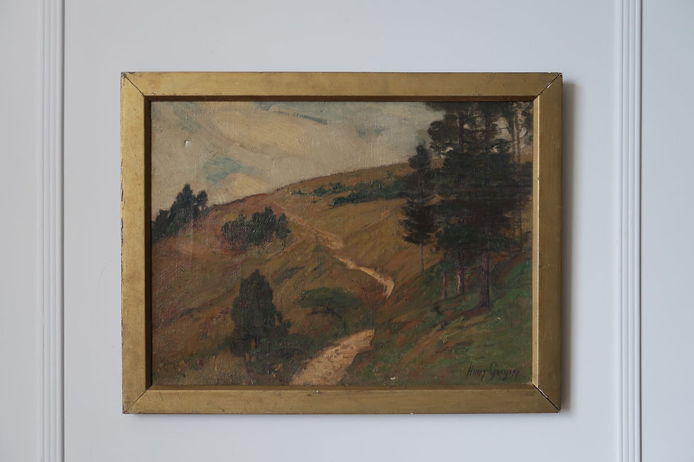 Thumbnail: Framed Oil On Canvas By Henry Grosjean, Signed