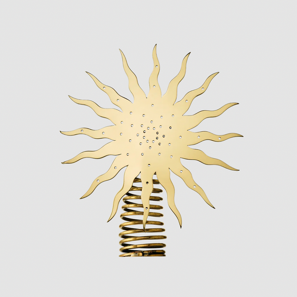 Matilda Goad  Brass Sunburst Tree Topper, £45
