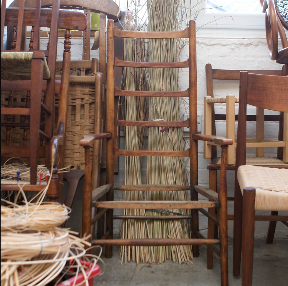 Chair Seating With Cane, Rush, Willow Or Cord, West Dean