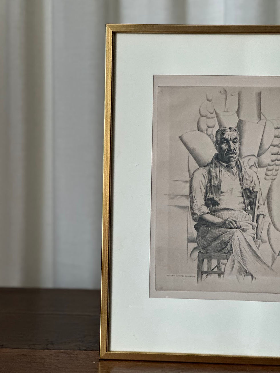 Thumbnail: Framed Drypoint, Portrait du peintre Fernand Léger, by Harald Sallberg, 1929