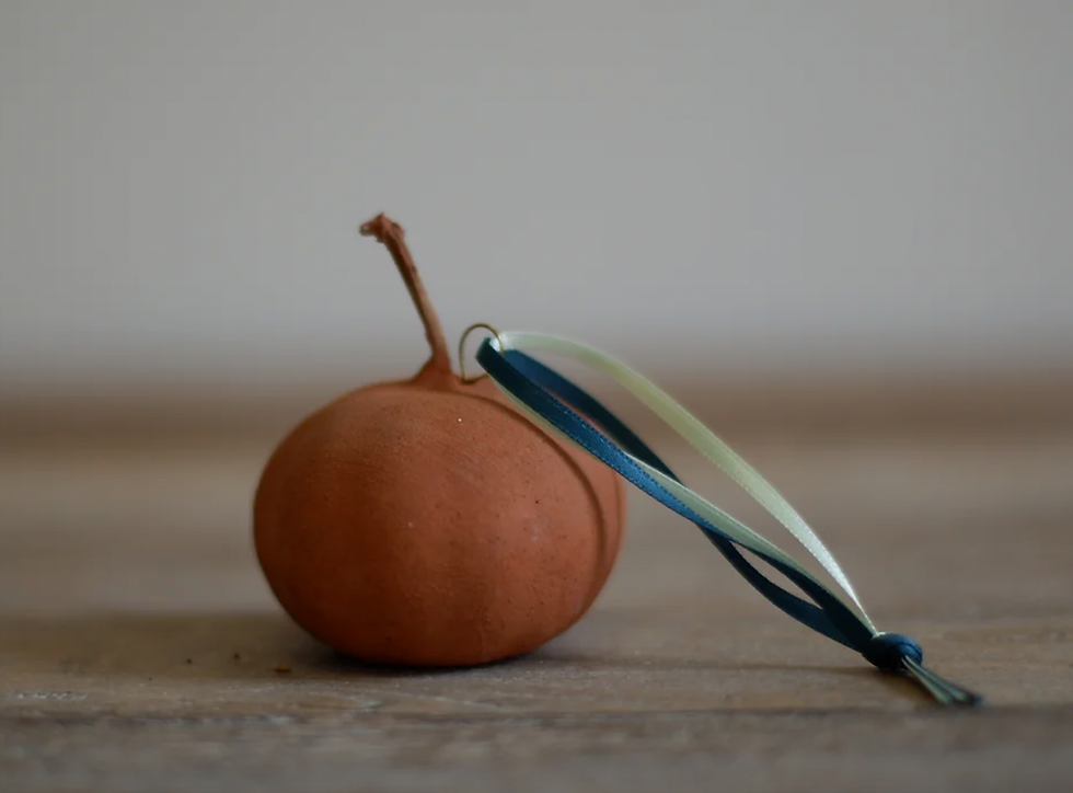 Legato Studio, Orange Bauble In Terracotta, £18