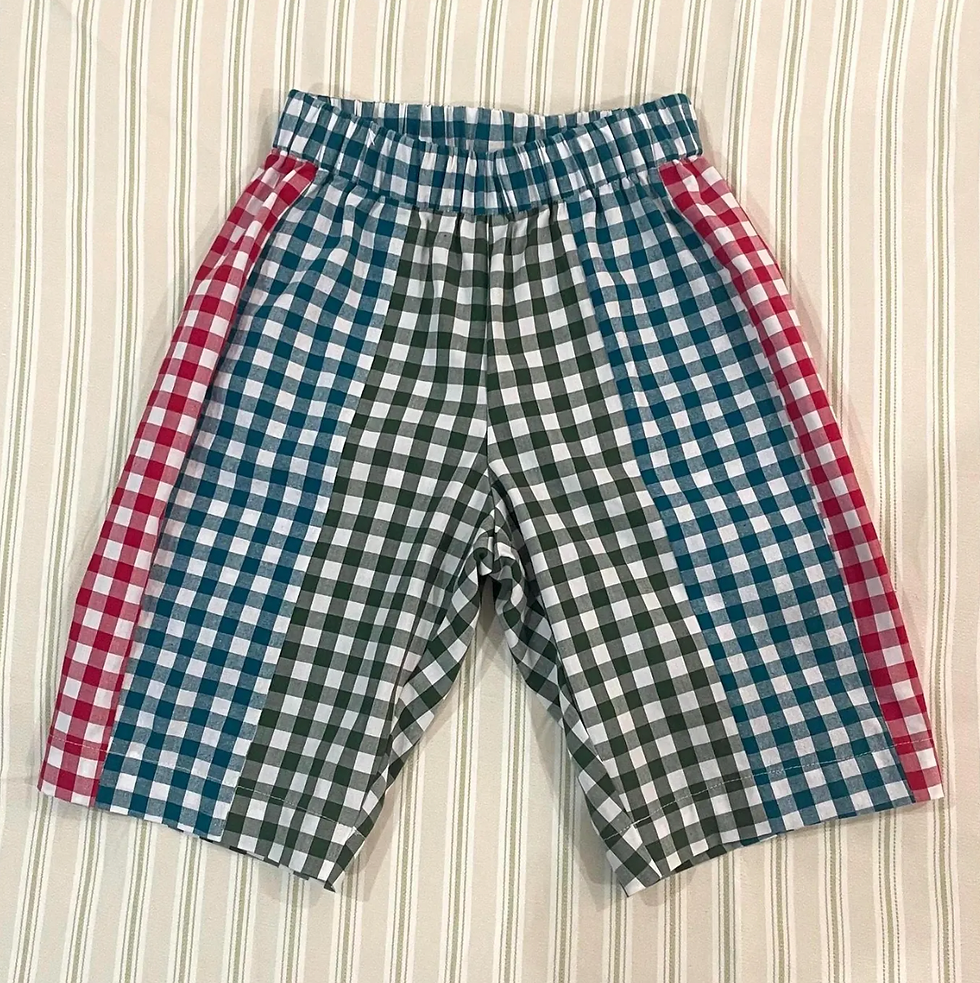 Etsy, Multi-coloured Patchwork Gingham Toddler Trousers – Ankle Crop, 100% Cotton, £28