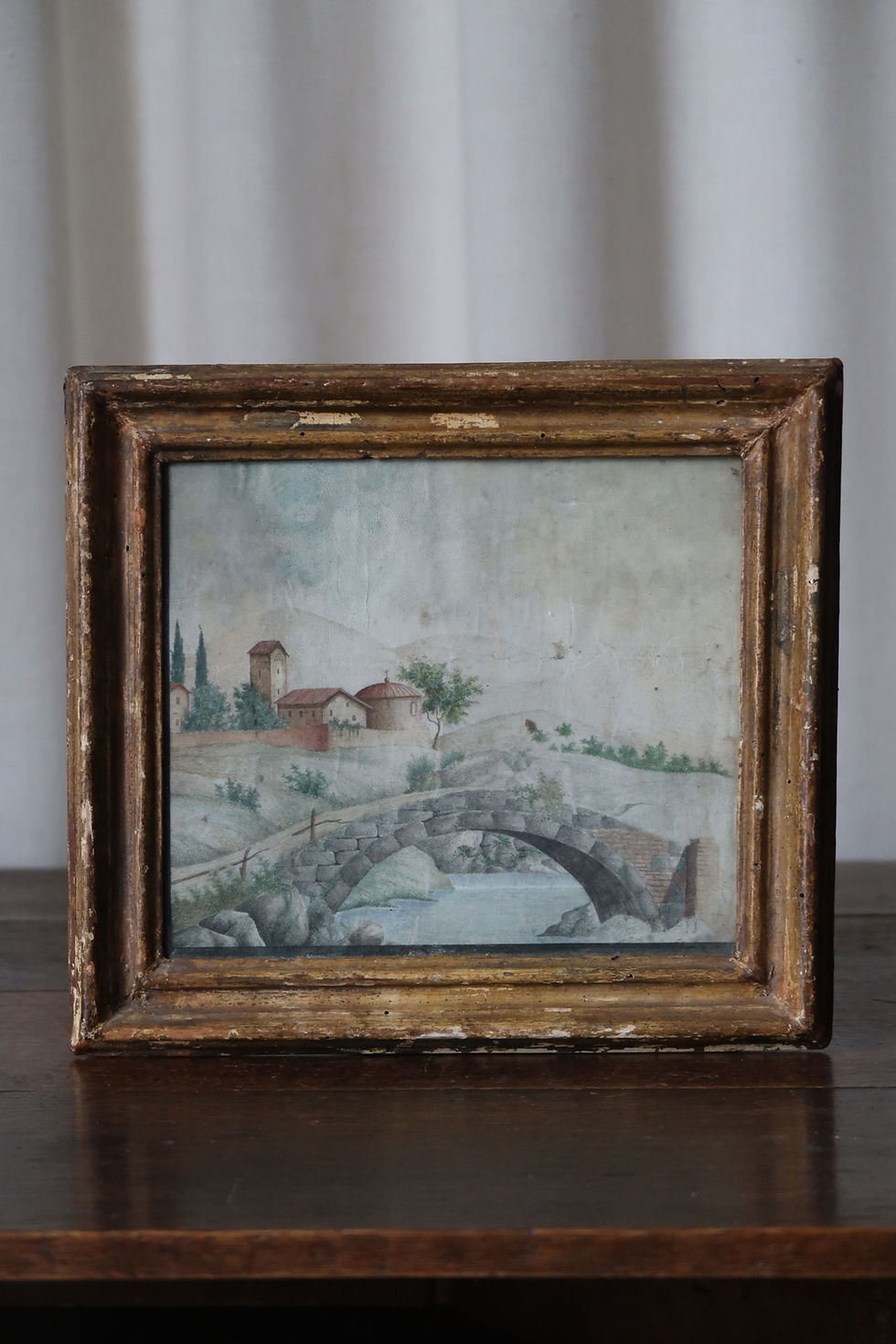 Thumbnail: Framed Watercolour , 18th Century Italian School, Artist Unknown