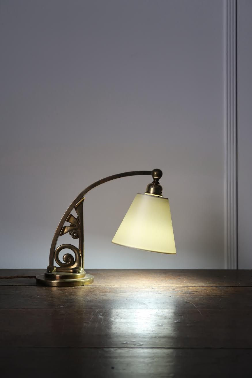 Thumbnail: 1920s European Brass Piano Lamp