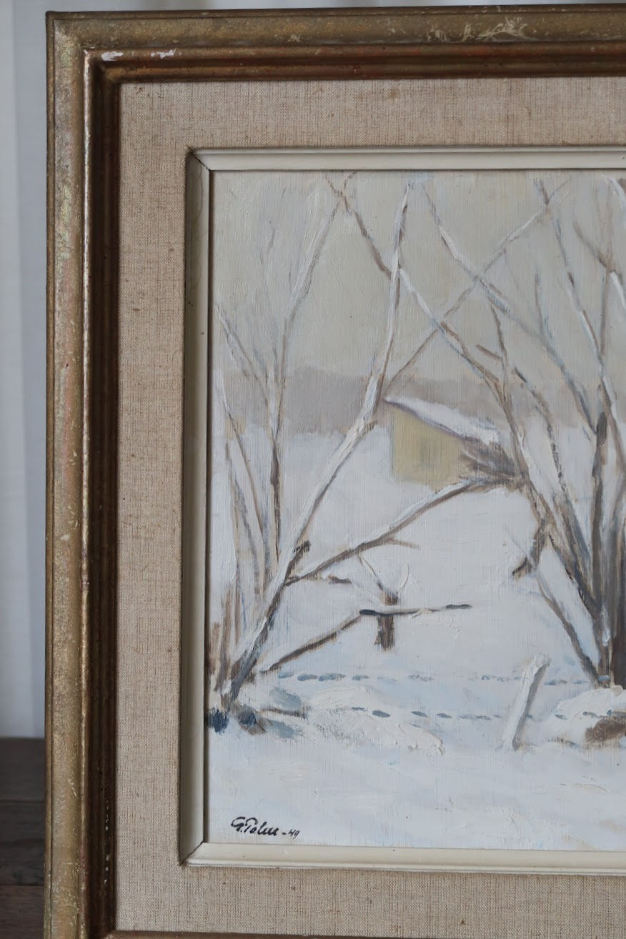 Thumbnail: Framed Oil On Panel By Gunnar Palm, Signed & Dated - 49