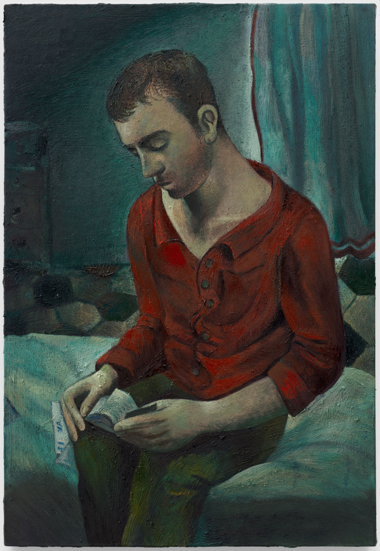Louis Fratino, Ale in his mom's bedroom (after Corot), 2026