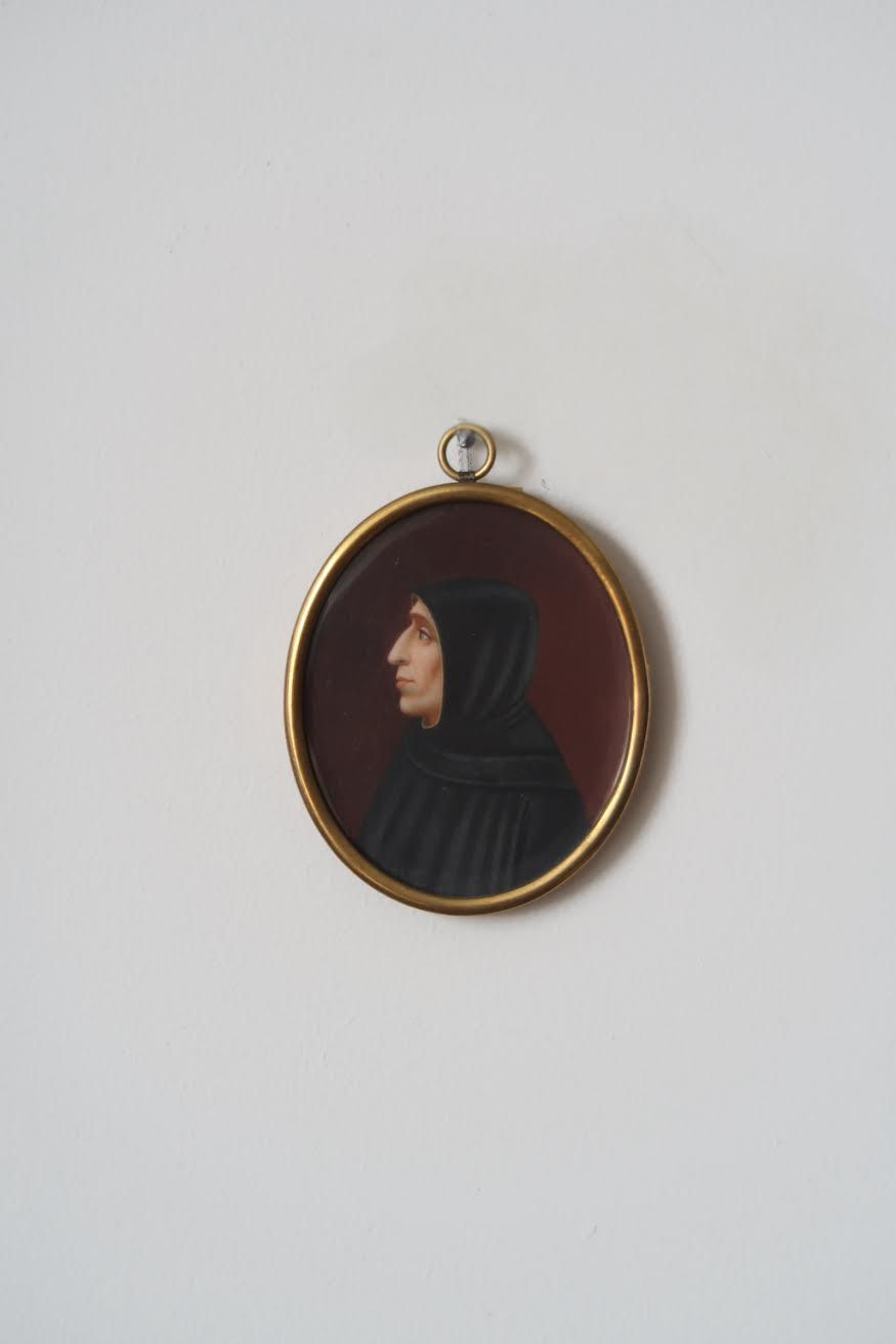 Thumbnail: Oval Miniature, Portrait Girolamo Savonarola, Artist Unknown, 19th Century