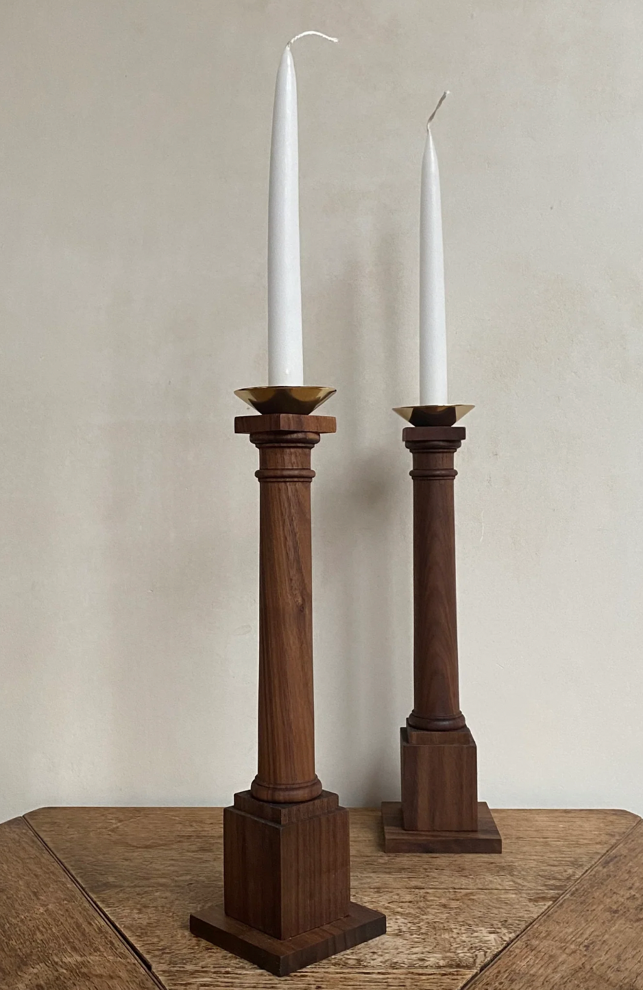 Berdoulat, Walnut Tuscan Candlestick, £80