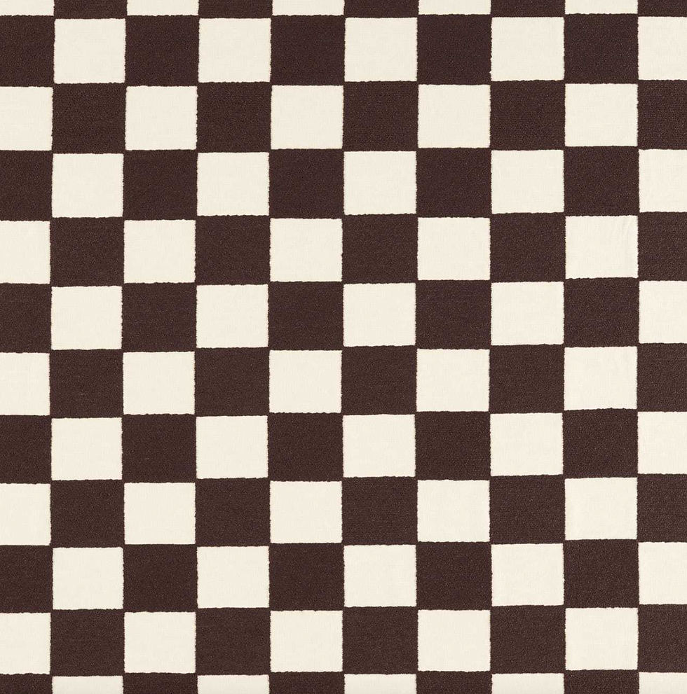 Harlequin x Henry Holland Fabrics, Blenets Check, Fabric Chocolate, £79