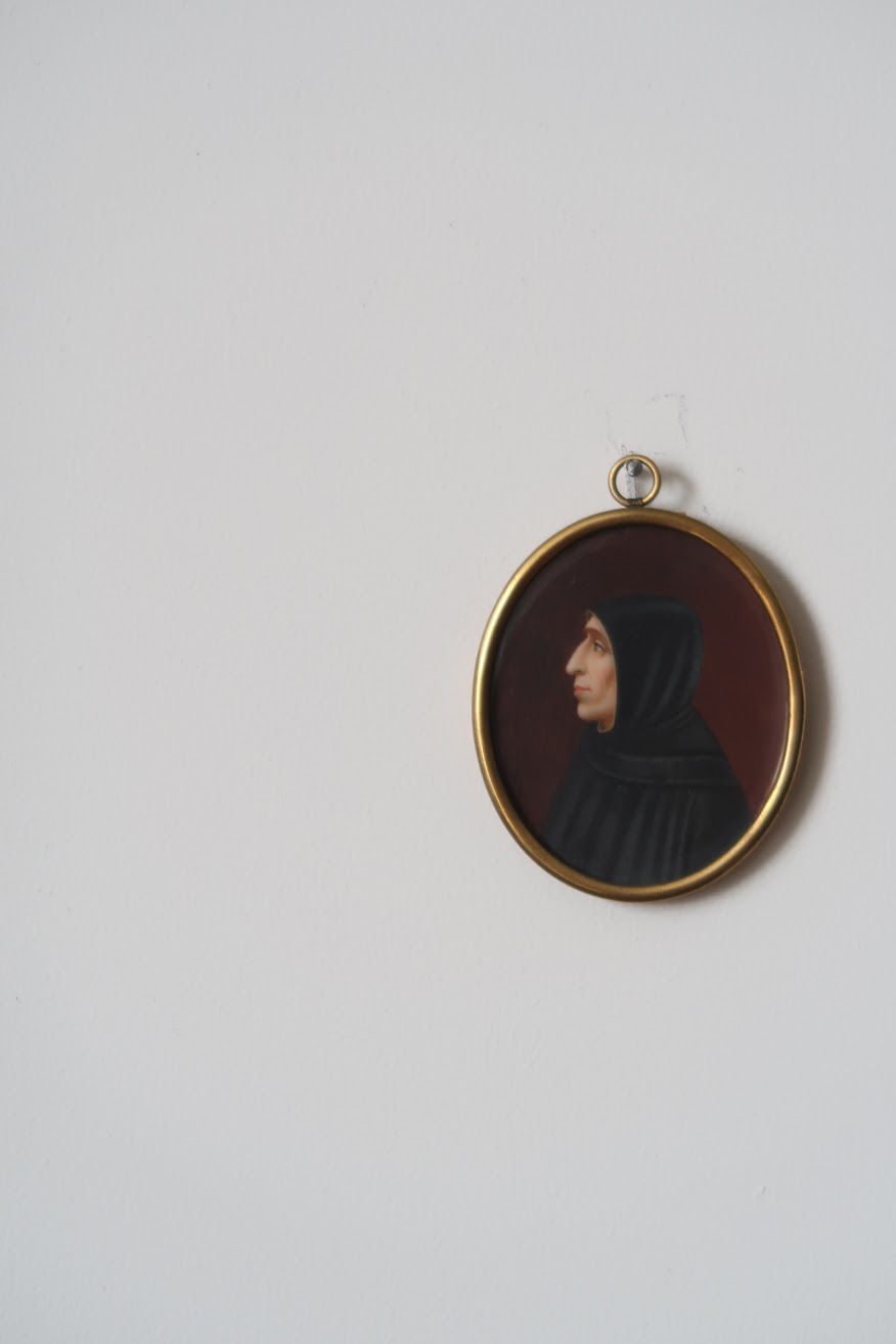 Thumbnail: Oval Miniature, Portrait Girolamo Savonarola, Artist Unknown, 19th Century